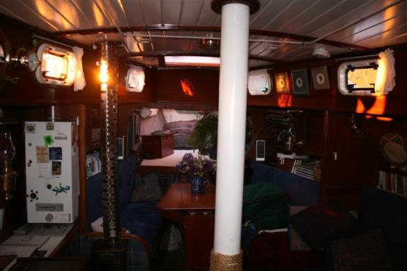 A peek inside the boat......