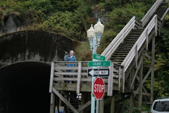 Bert on his way to the top of the tunnel.