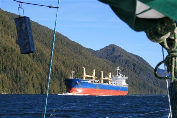 You can meet some big ships, going through the inside.