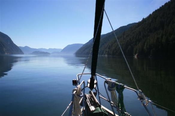 Curtsy, heading into Fraser Reach, which connects with  Princess Royal Channel.