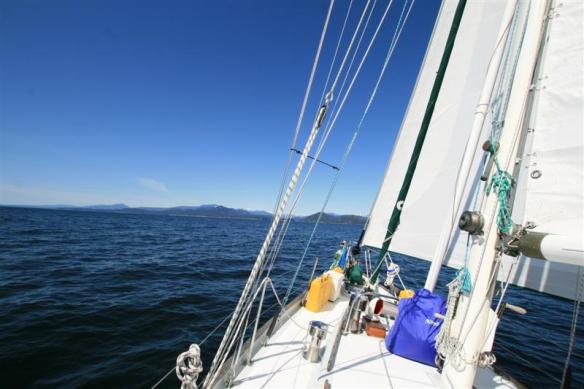Sailing in Malaspina Strait.