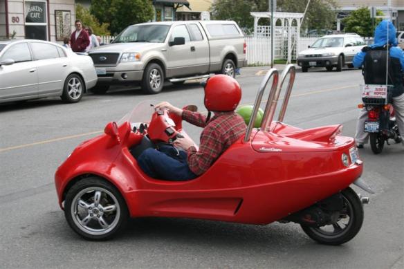 Three wheeler cars for rent.