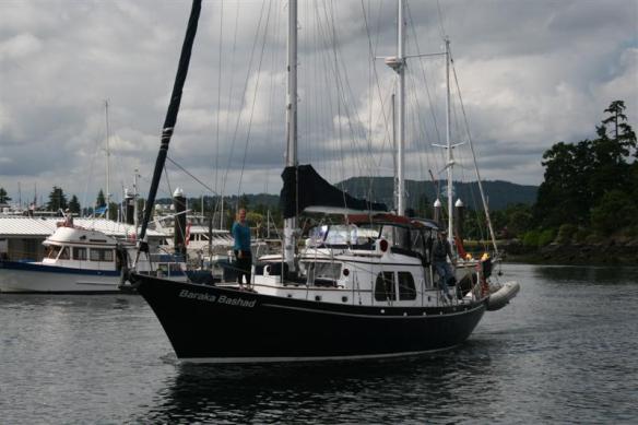 SV Baraka Bashad, heading out for a day sail.