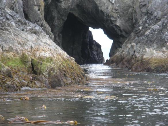 Natural passage through the rocks.