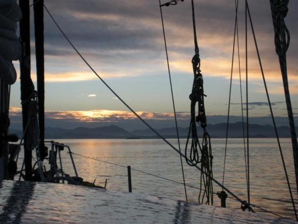 Quiet water, morning sky.