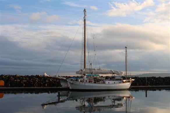 sv bertie, tied up for the winter season.