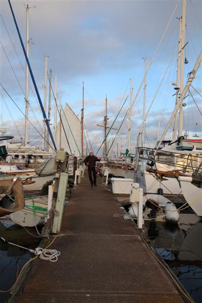 bert, actually jumping for joy at seeing all these beautiful boats.