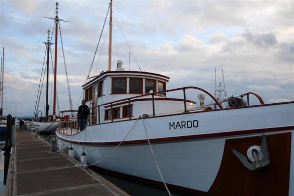 mv mardo, i cannot tell you must about her, all the notes i wrote have disappeared, but she was built in the early 1900's, and fully restored in 2009 and 2010.  all i can do is show you the photos of her, she is a beauty