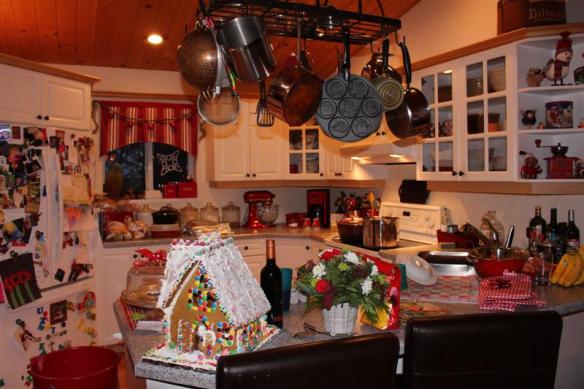 Christmas kitchen at the Stevenson home.