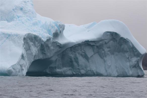 Close up, i could hear the gasses escaping from the melting ice.