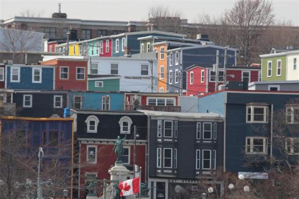 The famous colored houses of St.John's.