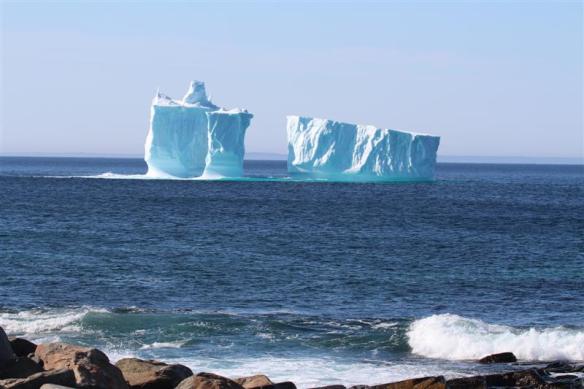 Not far from shore, imagine living there, watching this giant slowly disappear.
