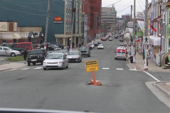 St.John's, downtown pothole warning!!