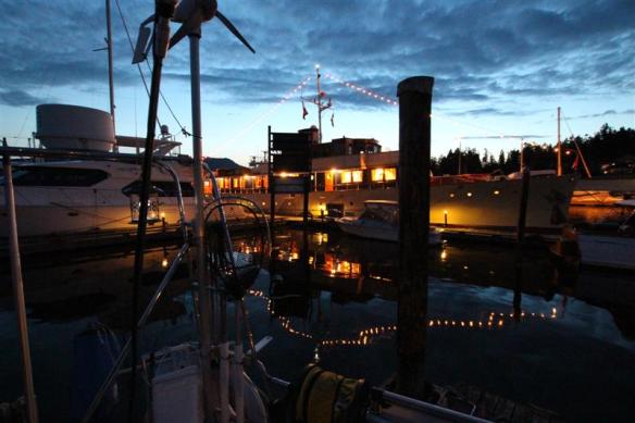 MV ACANIA   at the dock in Brentwood bay. 