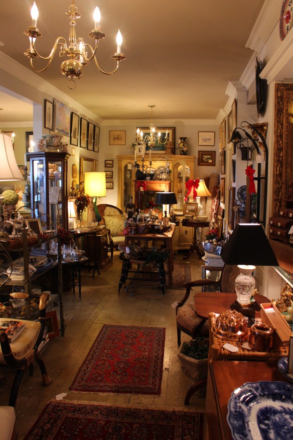 inside the antique shop