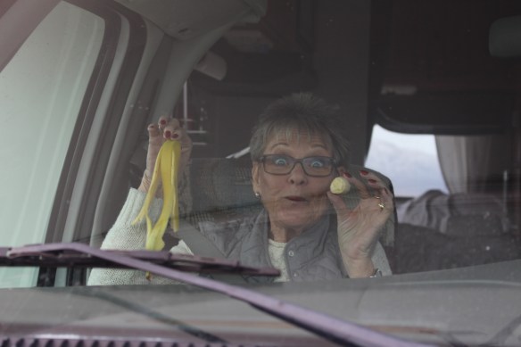 Ineke enjoying her snack!!!