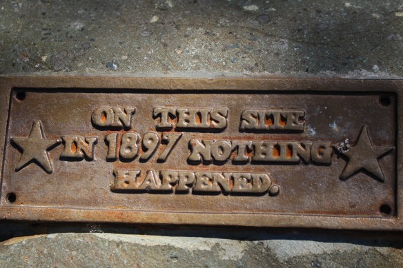 Funny sign on one of the roads  of Thetis island.