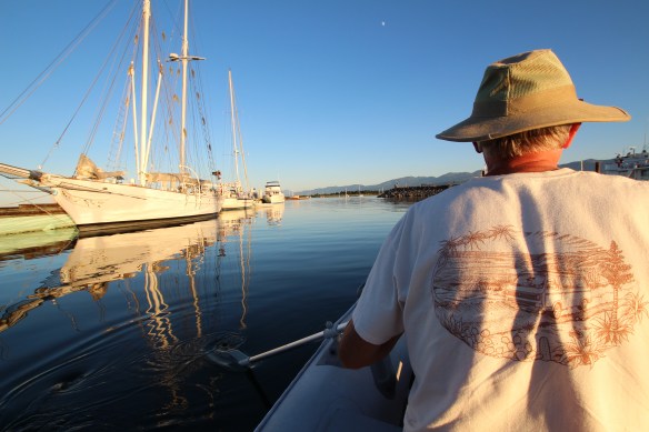 Bert, admiring the "JAN VAN GENT"