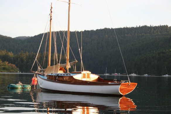 The other mast near her is from the wooden sloop "LUCKY"