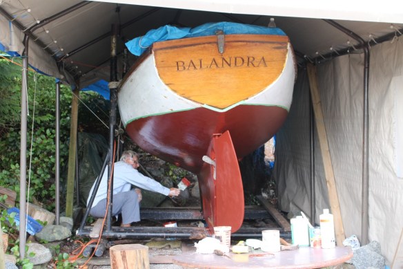 Bottom paint going on......