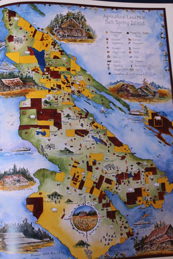 This page shows the beautiful map of Saltspring Island.