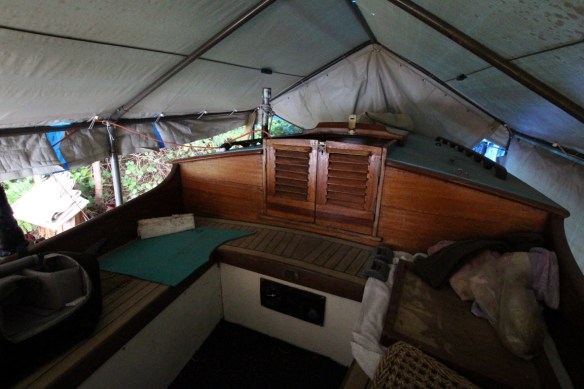 Mahogany cabin doors. Just gorgeous, remember , she was built in 1942!!!  This girl is just beautiful!!!!
