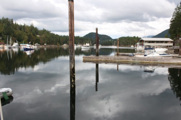 Not raining.....but still lots of clouds. Our view from Curtsy.